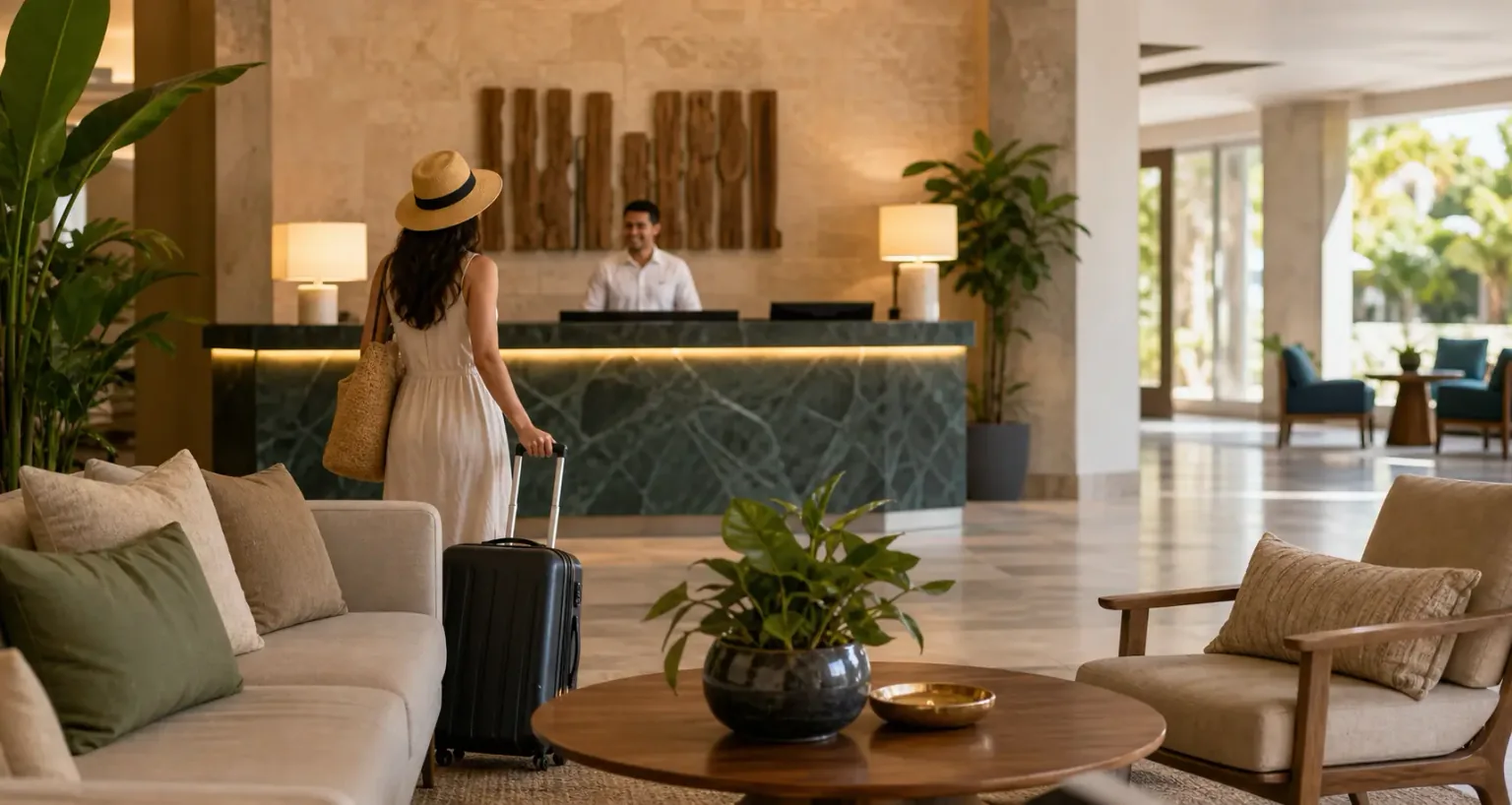 Espacio de atención de un hotel o restaurante